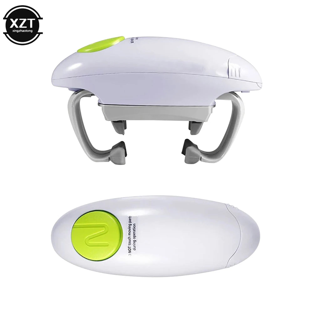 Automatic Electric Can Opener with Smooth Edge - Practical Double Ear Design for Jars and Bottles - Kitchen Glass Can Opener