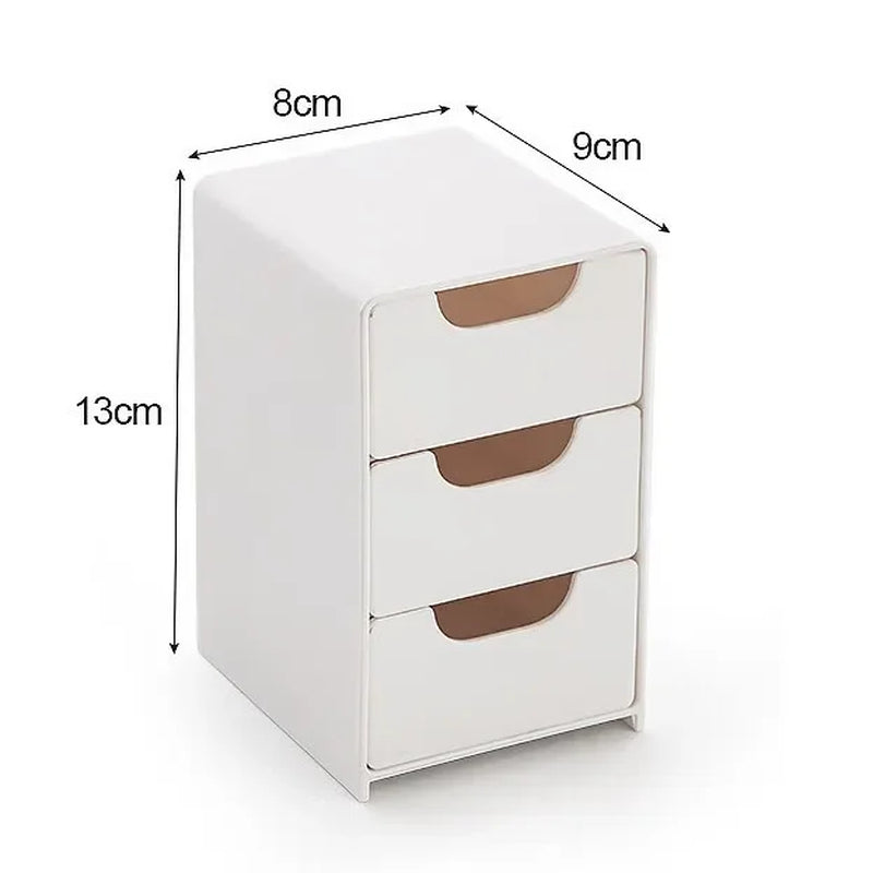 3-Tier Desktop Organizer with Drawers for Stationery and Office Supplies