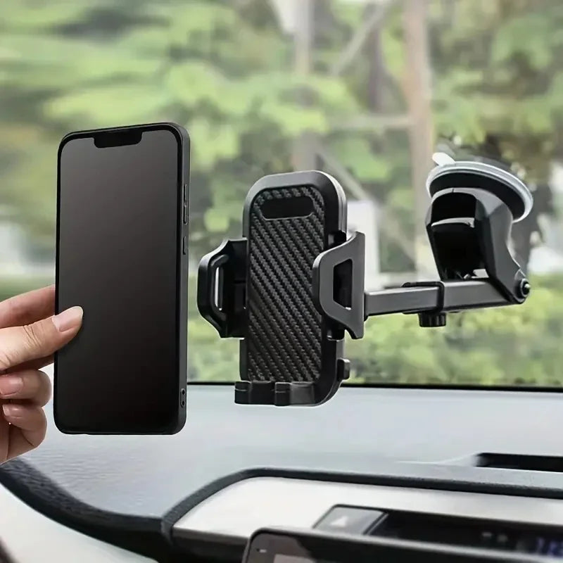 Multifunctional Car Phone Holder for Dashboard, Windshield, and Air Vent - Compatible with iPhone, Samsung, and Xiaomi