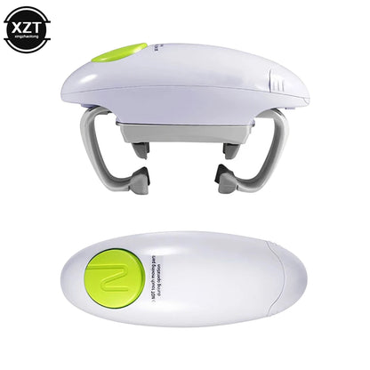Automatic Electric Can Opener with Smooth Edge - Practical Double Ear Design for Jars and Bottles - Kitchen Glass Can Opener