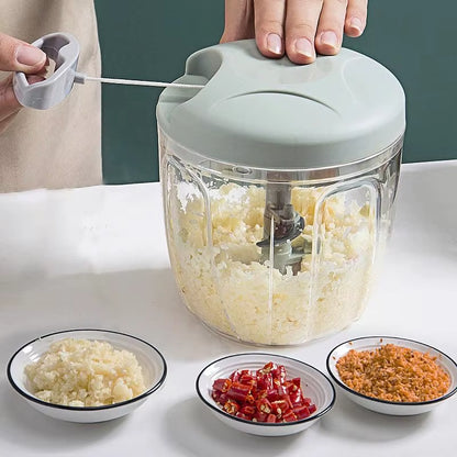 500/900ML Manual Meat Mincer and Garlic Chopper - Versatile Vegetable and Onion Cutter for Kitchen Cooking Accessories