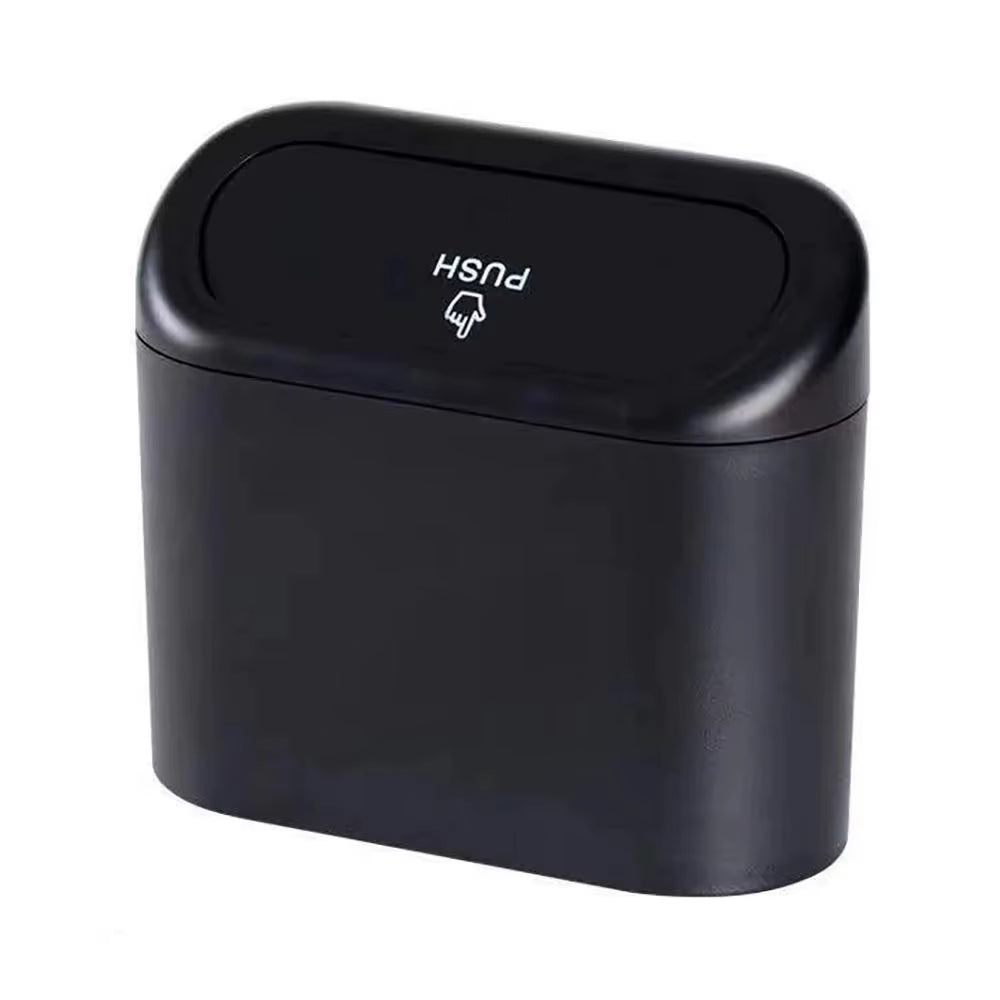 Portable Mini Car Trash Can with Lid - Versatile Wastebasket for Home, Office, and Automotive Use