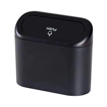 Portable Mini Car Trash Can with Lid - Versatile Wastebasket for Home, Office, and Automotive Use