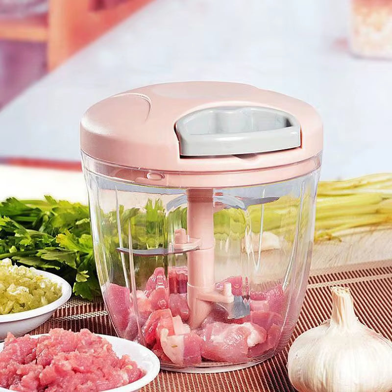 500/900ML Manual Meat Mincer and Garlic Chopper - Versatile Vegetable and Onion Cutter for Kitchen Cooking Accessories